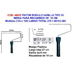 PINTOR MANGO VARILLA RODILLO MEDIA 16 125X160LARGO 270 86753-302