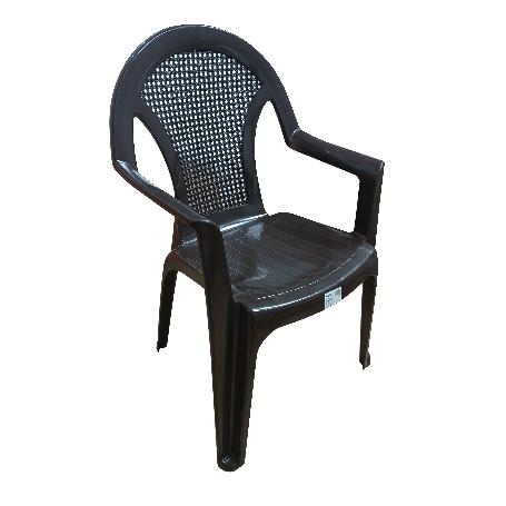 SILLA MONOBLOC BRAZOS RESPALDO ALTO REJILLA MARRON 76195D
