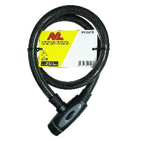 AVL CANDADO CABLE 18 MM DE CUBIERTA CON LLAVE SERRETA PY2015