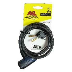 AVL CANDADO CABLE 4,5 MM DE CUBIERTA CON LLAVE DE PUNTOS PY3210
