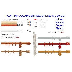 CORTINA FINSTOCK JGO.MADERA DECORLINE 19MMX1,50 MT BLANCO  05