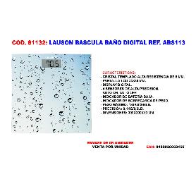 BAJA LAUSON BASCULA BAÑO DIGITAL ABS113