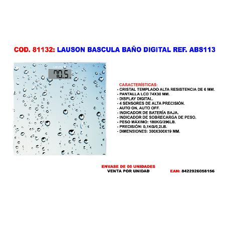 BAJA LAUSON BASCULA BAÑO DIGITAL ABS113