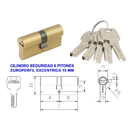 BAJA MCM CILINDRO SEGURIDAD EUROPERF AS6-60 30X30 R-15 LATON