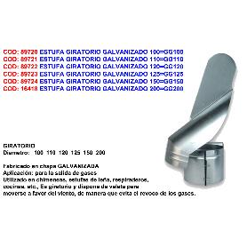 ESTUFA GIRATORIO CON VELETA GALVANIZADO 150 GG150