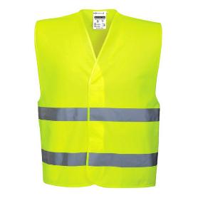MARCA ALTA VISIBILIDAD CHALECO 2 BANDA CIERRE VELCRO T-M HV714YF