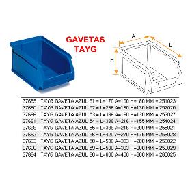 TAYG GAVETA AZUL 59   L 500 A 303 H 300 MM   259029