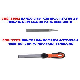 BAHCO LIMA ROMBICA 4-272-06-3-0   150X16X4 S-MANGO PARA SERRUCHO