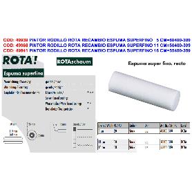 ROTA MINIRODILLO RECAMBIO ESPUMA 11 CM 15Ø PACK 10 U 50400-309 (CAJA 10 UNIDADES)