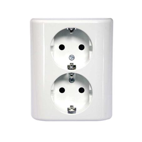 SIMON DOBLE BASE  EMPOTRAR BLANCO SCHUKO 16A AMPLIACION MS540306