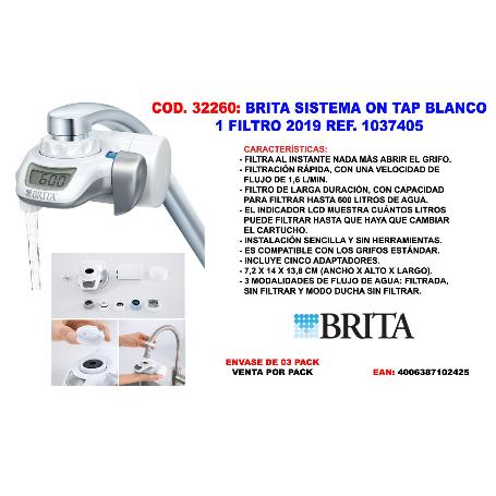 BRITA SISTEMA ON TAP BLANCO 1 FILTRO 2019 REF 1037405