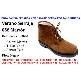 BOTA CANOS-SEGARRA MOD.058-M DE SERRAJE VERANO MARRON TALLA 40