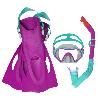 PISCINAS MASCARA SNORKEL +TUBO Y ALETAS CRUSADER 7-14 AÑO 25046