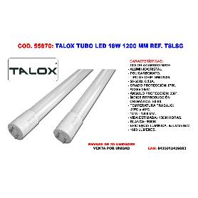 TALOX TUBO LED FLUORESCENTE SG-T8 18W 1200 M.M T8LSG 18W 6500 K