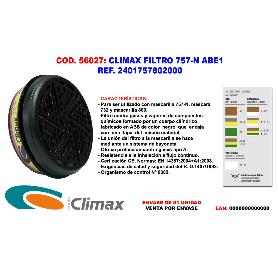 CLIMAX FILTRO 757-N ABEK1 MASCARA 732-N-757-800-820 2401757802 (CAJA 2 UNIDADES)