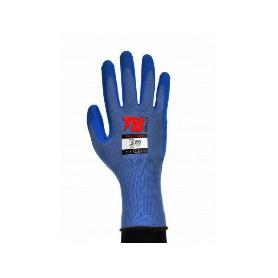 GUANTE FIBRA PALMA EN NITRILO AZUL ALIMENTARIO T-7 700AZFP TOUCH
