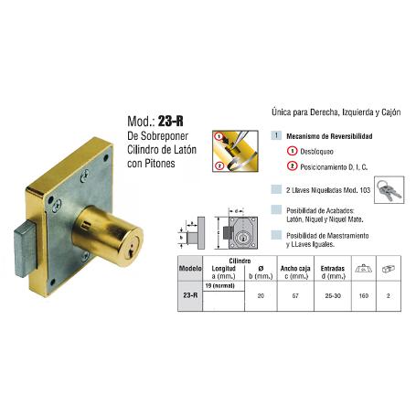URKO CERRAD.SOBREP 23R ENTR 35-BOMBIL 25MM REVERS.MUEBLE 7103935