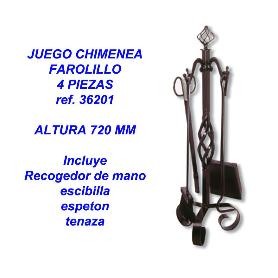 JUEGO CHIMENEA FAROLILLO    4 PIEZAS 36201