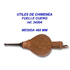 UTILES CHIMENEA FUELLE CUERO 460 MM  34304