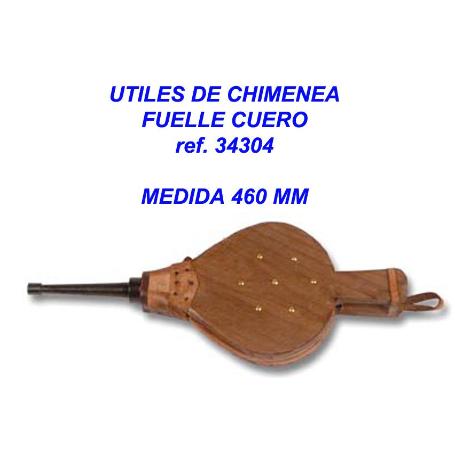 UTILES CHIMENEA FUELLE CUERO 460 MM  34304