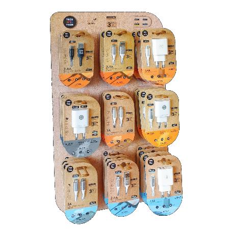 TECH EXPOSITOR MESA CARGADORES Y CABLES MOVILES 9 GANCHO 400902P
