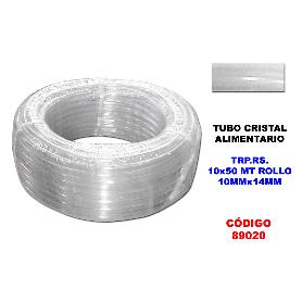 TUBO CRISTAL ALIMENTARIO TRP.RS.-10 X 50 MT ROLLO 10 MMX14 MM