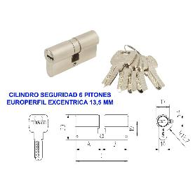 MCM CILINDRO SEGURID EURO ANTIBUMPING BPSPN 35X35 R-13.5 NIQUEL