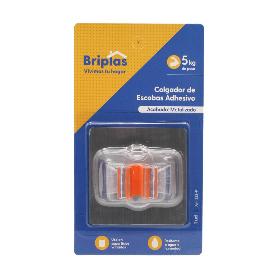 COLGADOR ESCOBA ADH. 1 UD METALIZADO BLISTER 1