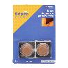 TOPE PUERTA BASE ACERO INOX ADH 2 UD MARRON BLISTER 2