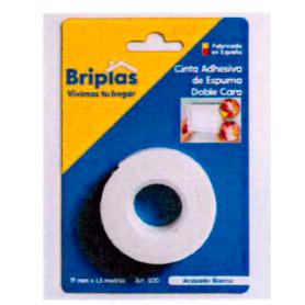 BRIPLAS CINTA ADHESIVA DOBLE 2 CARA ESPUMA 19 MMX1.5 M BLANC 500