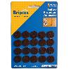 BRIPLAS FIELTRO ADHESIVO 20 U REDONDO 17 Ø MM MARRON 100M