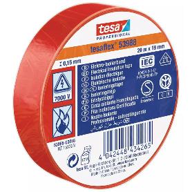 TESA CINTA AISLANTE HOMOLOGADA ROJA 20MX19MM 53988