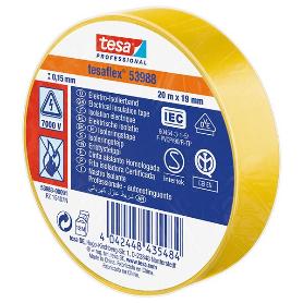 TESA CINTA AISLANTE HOMOLOGADA AMARILLA 20MX19MM 53988