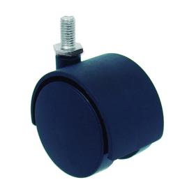 RUEDA MOBILIARIO 50Ø NYLON NEGRA ESPIGA 8X15 40K 18H0013