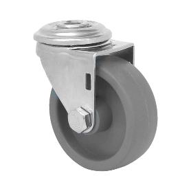 RUEDA MOBILIARIO 30Ø PP GRIS AGUJERO PASANTE 8 Ø  18H0351