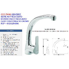 GENEBRE GRIFO K8 MONOMAND FREGADERO C-CONFORMADO CR 61203284566