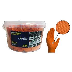 GUANTE SIFER NITRILO 8M DIAMAN-NARANJA-DUNE CUBO 150U T-XL