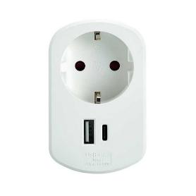 SIMON  CARGADOR  RAPIDO 5V-3AH COMBI USB A + USB C CL610306