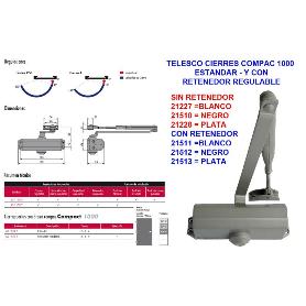 TELESCO CIERRES COMPAC 1000 RETENEDOR REGULABLE BLANC.AS1159TBL