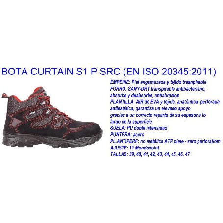 COFRA BOTA CURTAIN Nº43 S1 P SRC PUNT.ACERO+PLANTILLA 22300--001