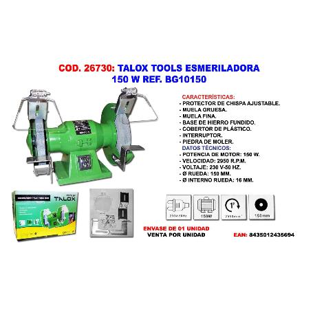 TALOX TOOLS ESMERILADORA 150 W 150 MM BG10150
