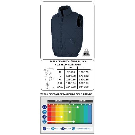 MARCA ROPA FRIO CHALECO ROMBOS BALDER AZUL MARINO M 288VERAM