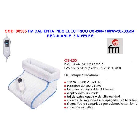 FM CALIENTA PIES ELECTRICO CS-200 100W 30X30X24 REGULA.3 NIVELES