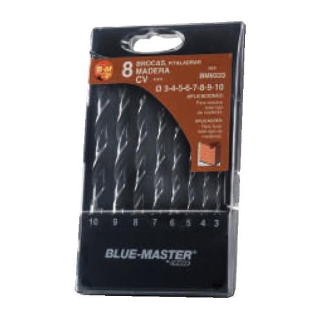 BLUE MASTER ESTUCHE BROCA MADERA M-HEX.3-8 MM REF.9335