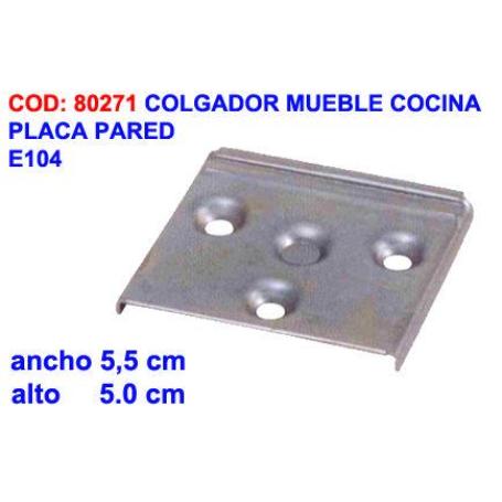 COLGADOR MUEBLE COCINA  PLACA PARED   E104