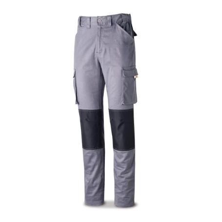 MARCA PANTALON ALGODON STRECH GRIS REFUERZO NEGRO 48 588-PSTRG48