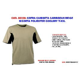 COFRA FINSTOCK  CAMISETA CARIBBEAN BEIGE M-CORTA COOLDRY T-XXL