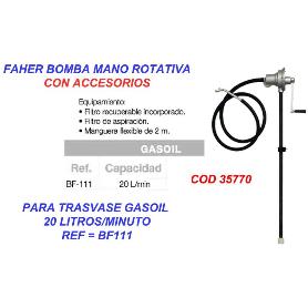 FAHER FINSTOCK BOMBA MANO ROTA+EQUIP TRASVASE GASOIL 20L-M BF111