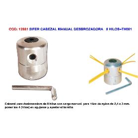 SIFER CABEZAL METAL MANUAL DESBROZADORA   8 HILOS TH001(0439)