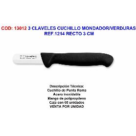 3 CLAVELES CUCHILLO MONDADOR-VERDURAS REF.1214 RECTO 3 CM